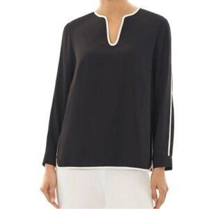 MING WANG NWOT Split Sleeve Crêpe de Chine Blouse- Size S